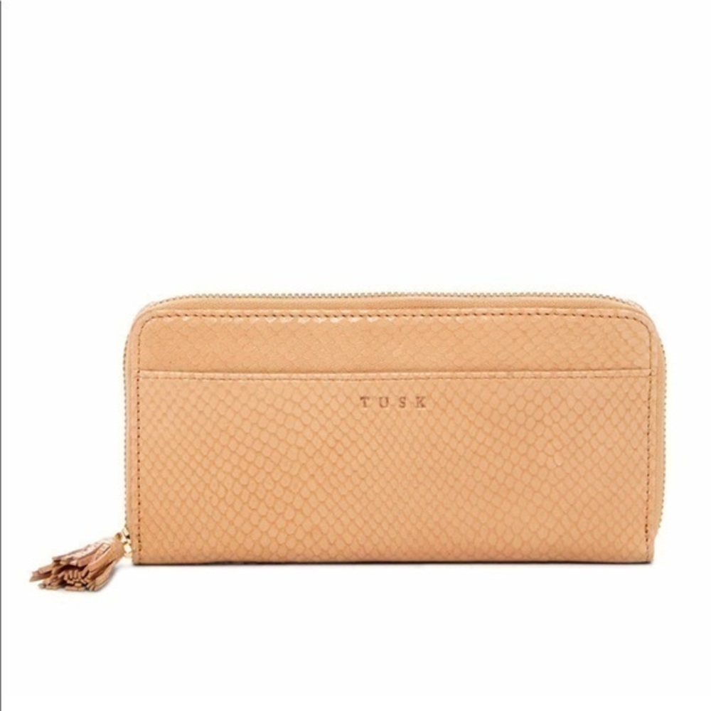 New SNAKE EMBOSSED LEATHER WALLET CLUTCH (B16)